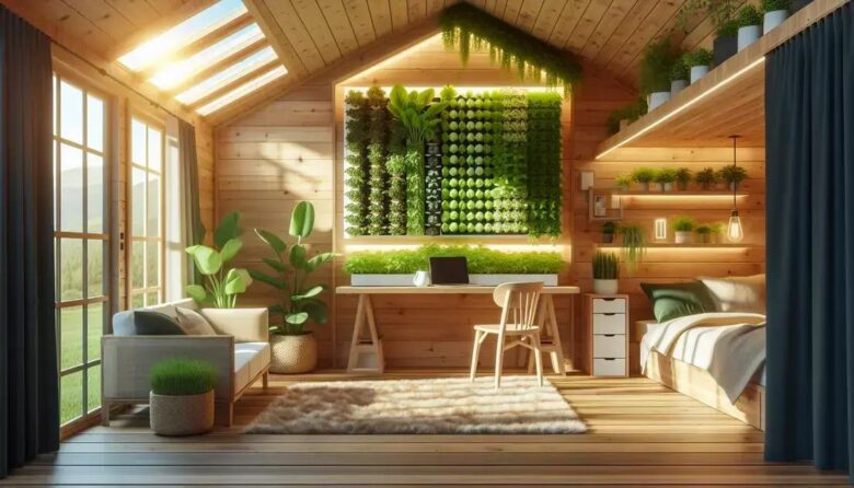 planters and hydroponic vertical walls: transform tiny homes