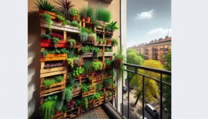Recycled pallets: vertical garden design for apartment bliss