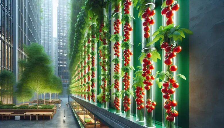 Cherry tomatoes: grow vertical indoor tubes effectively