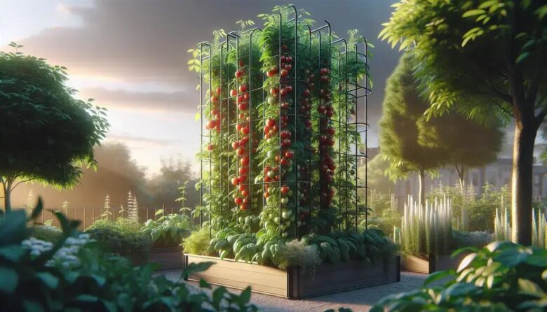 Tomato vertical training technique: grow smart, not hard