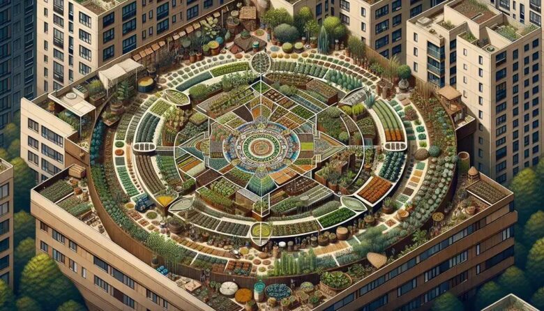 Mandala permaculture urban garden: transform small spaces smartly