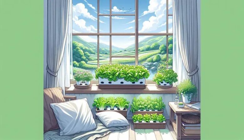 Lettuce: grow hydroponically indoors with window systems