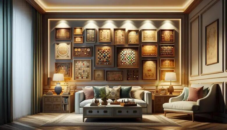 How to frame and display vintage game boards