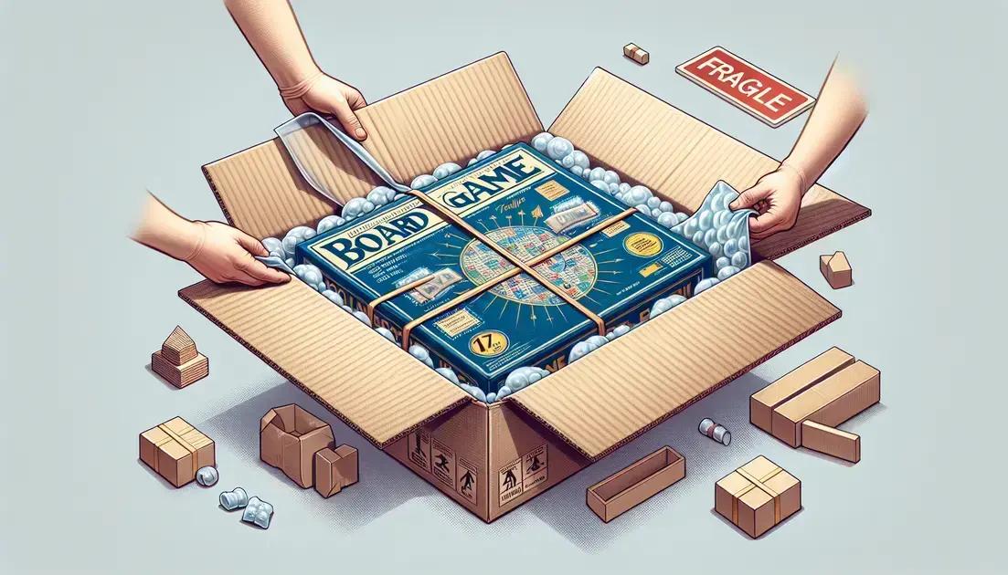 techniques for cushioning and securing the game box